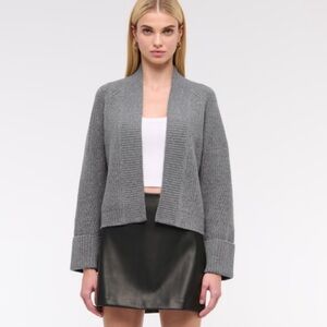 Abercrombie & Fitch Ribbed Non-Closure Cardigan